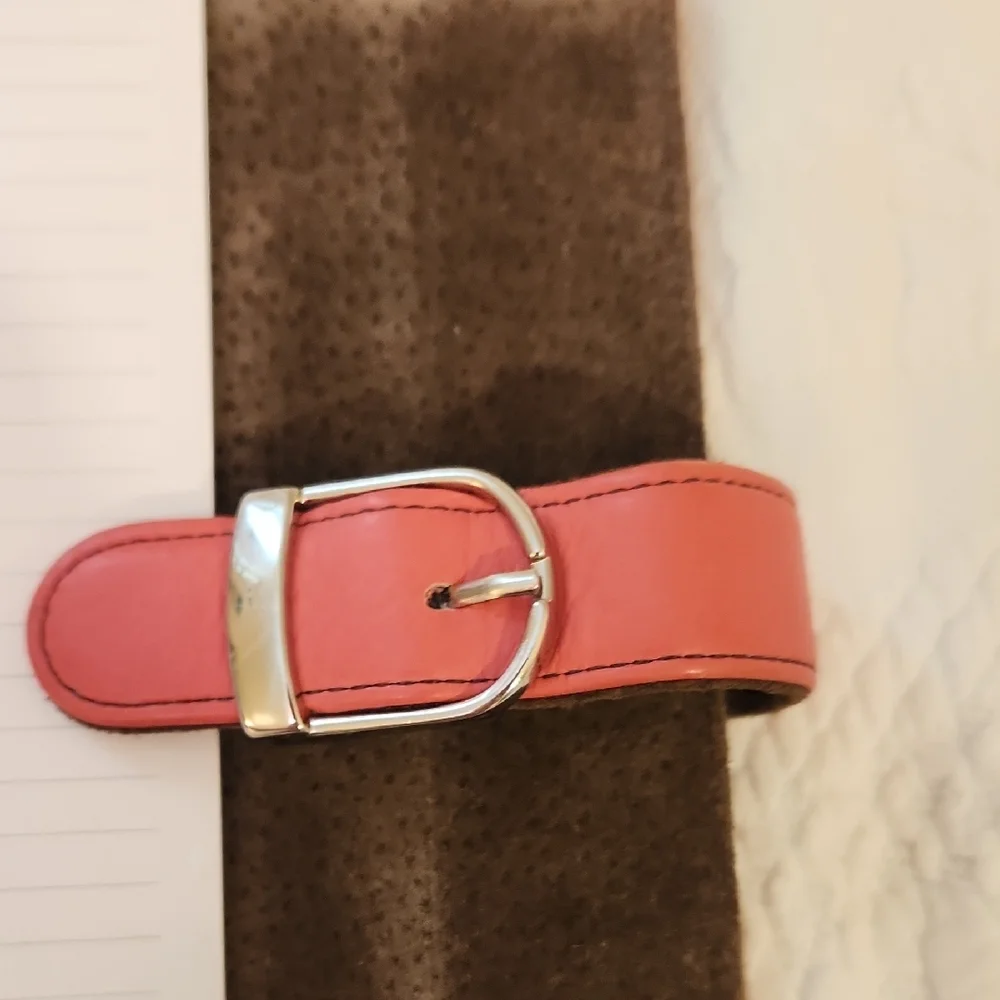 Day-Timer Stylish Pink Ribbon Leather Planner with Snap/Buckle